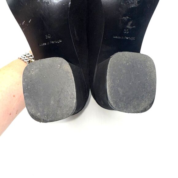 COS Black Suede Block Heel - 39/8-8.5 - Picture 8 of 11